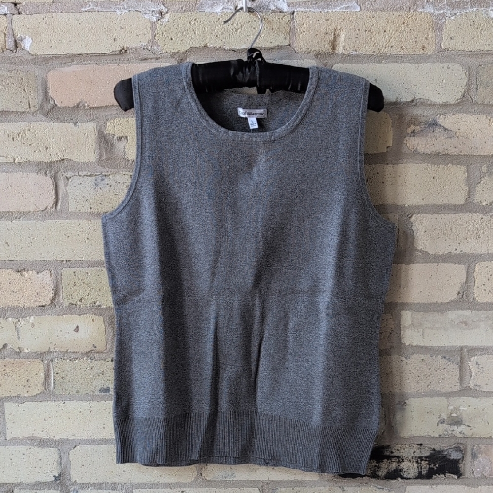 NWT Croft And Barrow Gray Sleeveless Knit Top